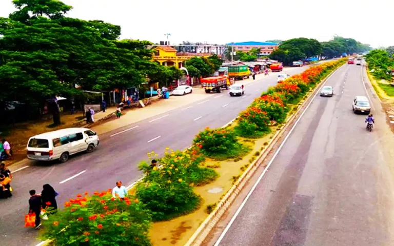 কুমিল্লার মহাসড়ক যেন এক টুকরো ফুল বাগান