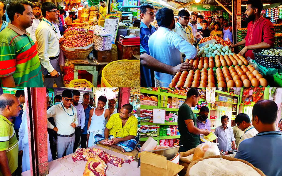 কুমিল্লার নিত্যপণ্যের বাজারে অভিযান: ৩ ব্যবসায়ীকে জরিমানা