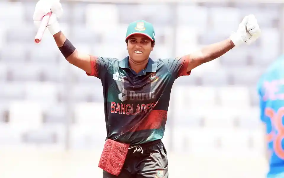 Farzana is the first centurion in women's ODI cricket in Bangladesh