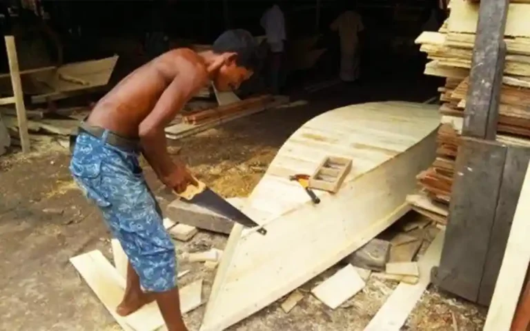 In Comilla, there is a rush to build boats to cross the river during the monsoons
