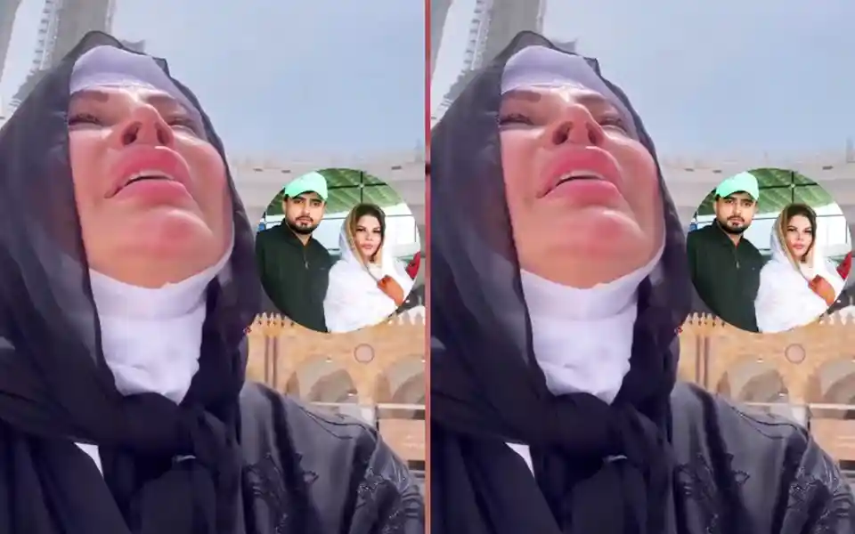 Why did Rakhi Sawant break down in tears in front of Kaaba Sharif?