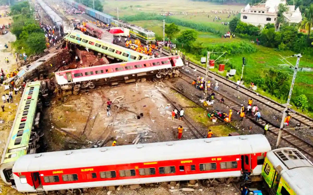 13 killed, 40 injured in two train collisions in Andhra Pradesh, India