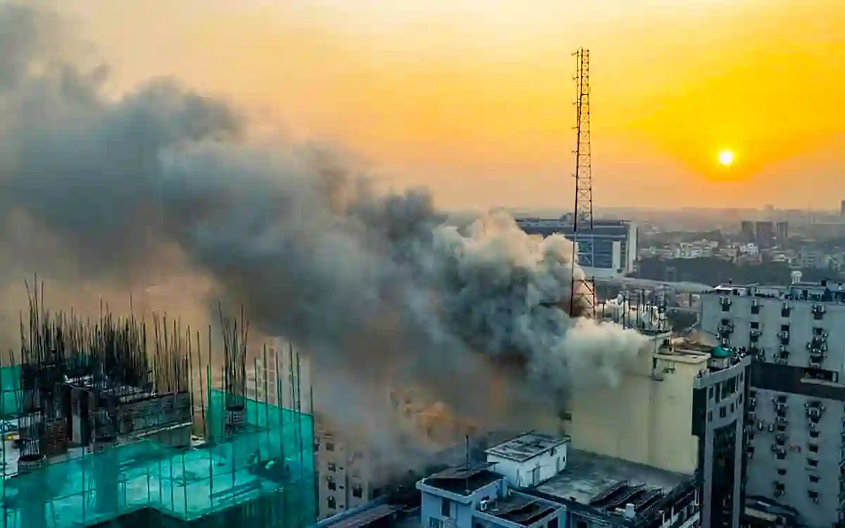 A fire broke out at Khawaja Tower in Mohakhali of the capital