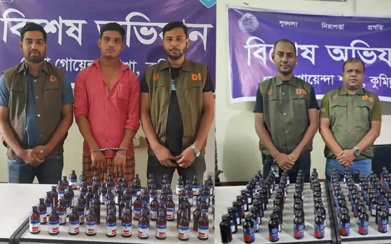 কুমিল্লায় ১০০ বোতল ফেনসিডিল, ৮০ বোতল এস্কাফ সিরাপসহ গ্রেফতার ১
