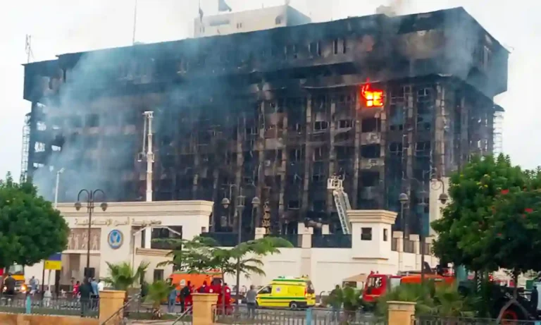 Fire breaks out at police complex in Egypt, 25 injured