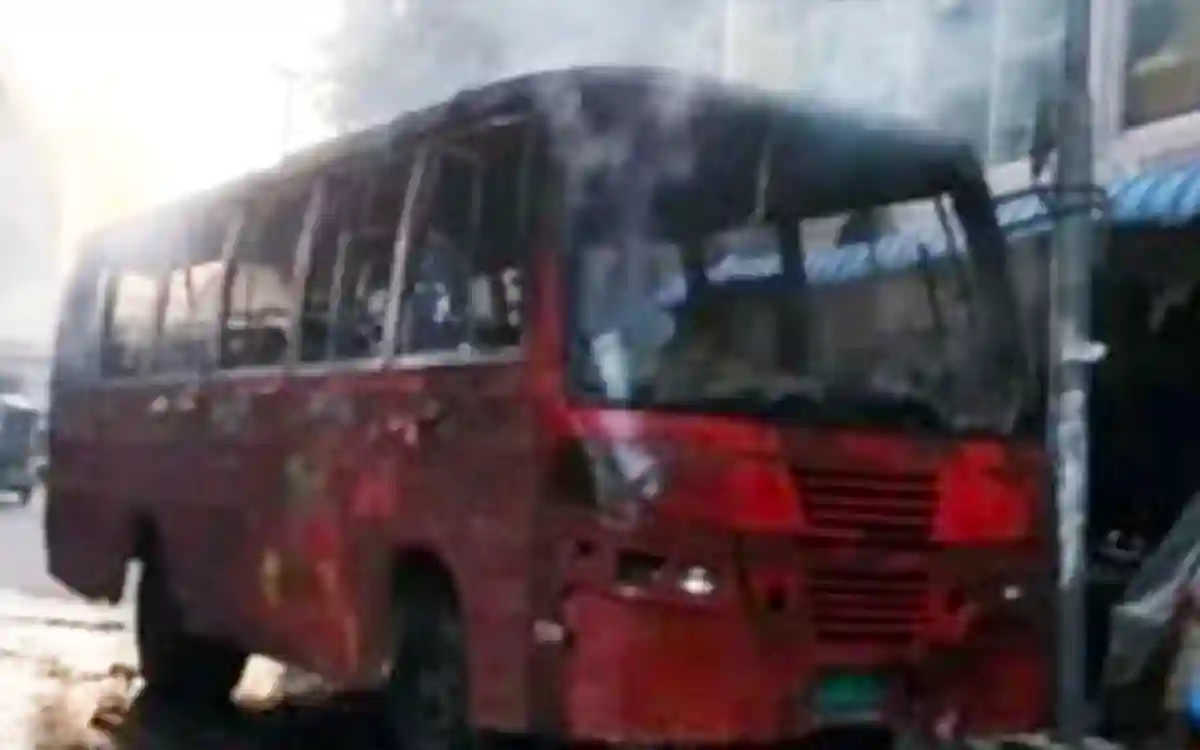 Two buses caught fire in Chittagong