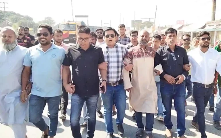 A. League's anti-blockade march in Daudkandi, Cumilla