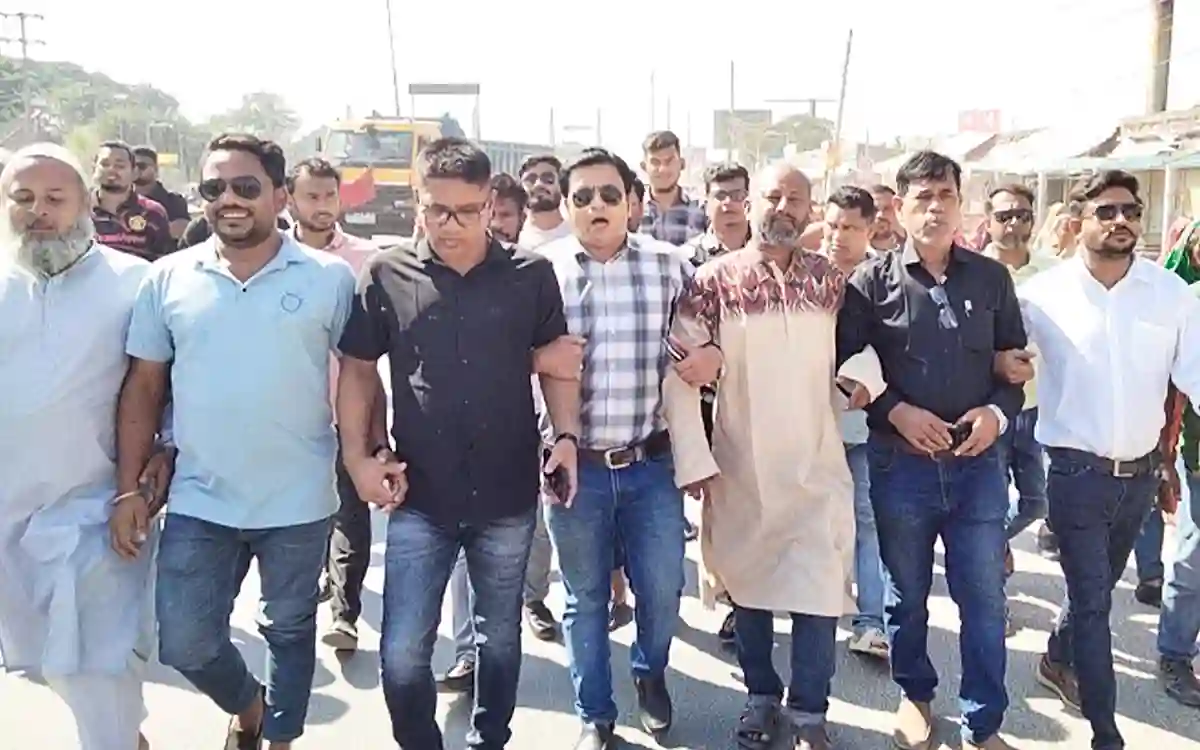 A. League's anti-blockade march in Daudkandi, Cumilla