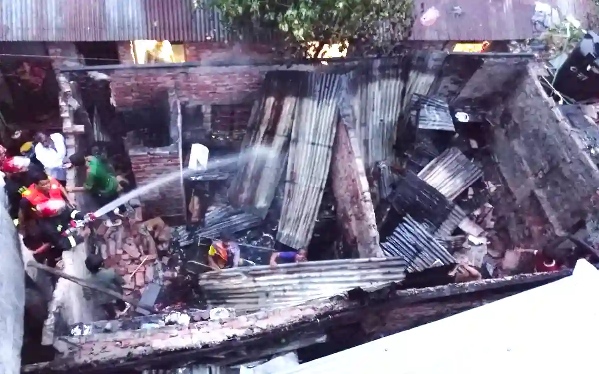 In Cumilla, a house was burnt to ashes in the city's Kaptan Bazar