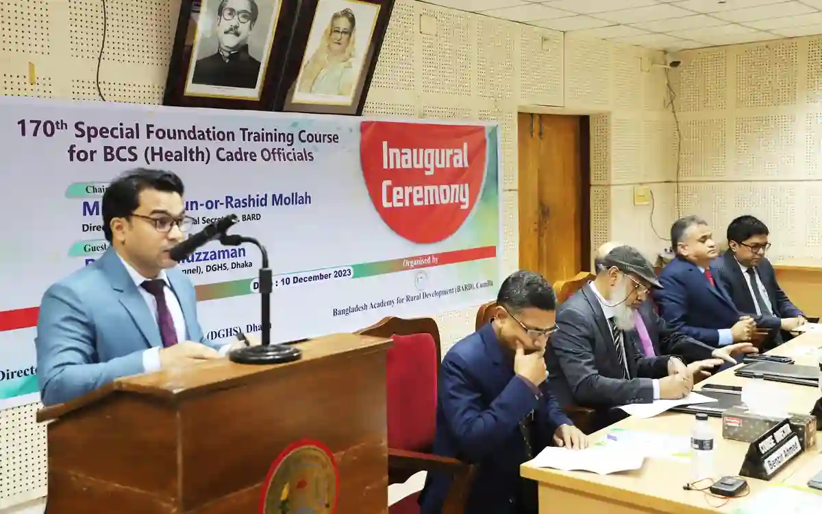 Inauguration of Basic Training Course for BCS (Health) Cadre Officers at Bard, Cumilla