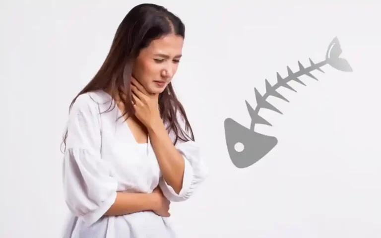 Fish thorns stuck in the throat