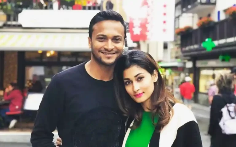 Shakib Al Hasan with his wife