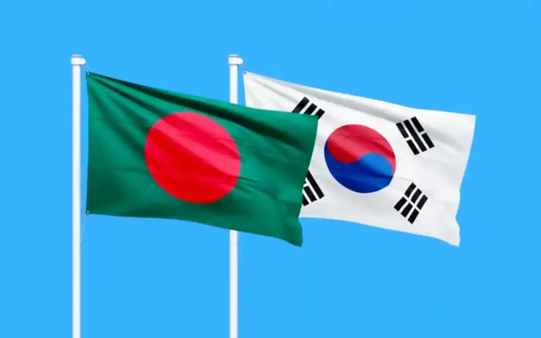 Bangladesh Flag With South Korea Flag