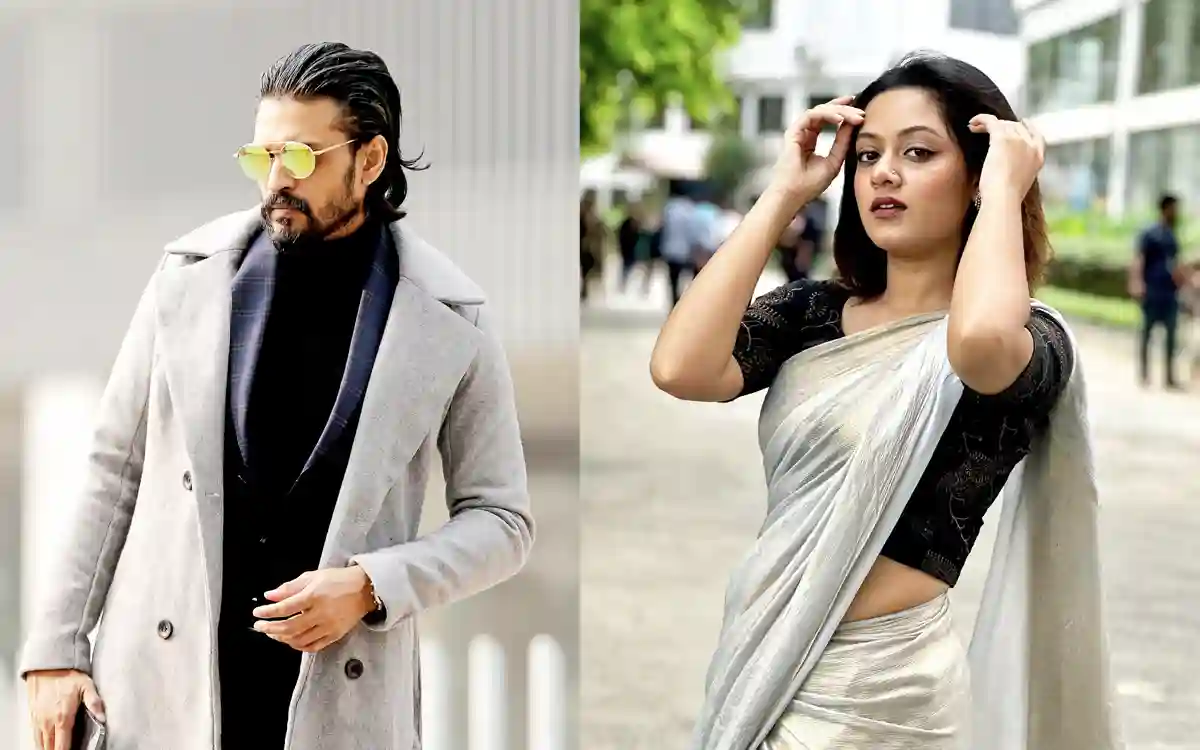 অভিনেত্রী প্রার্থনা ফারদিন দীঘি ও অভিনেতা সুদীপ বিশ্বাস দীপ