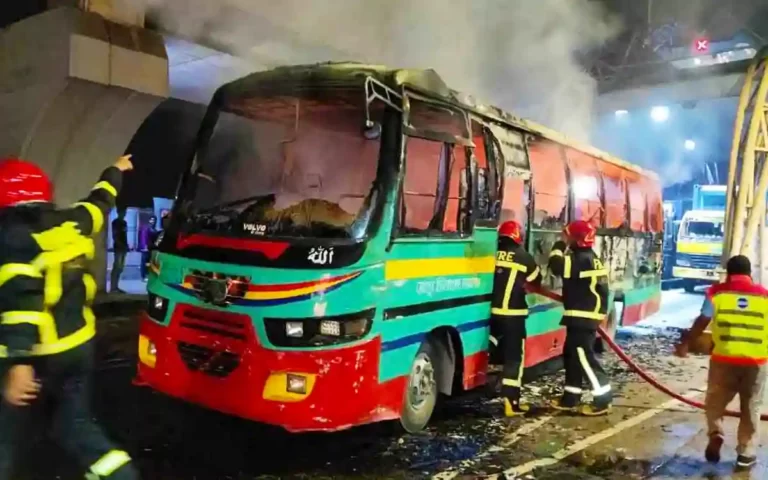 fire in the bus