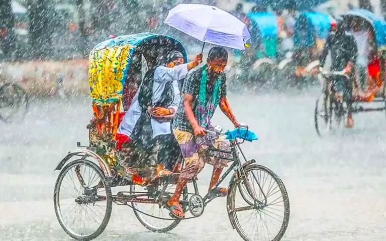 girl holding umbrella in rain