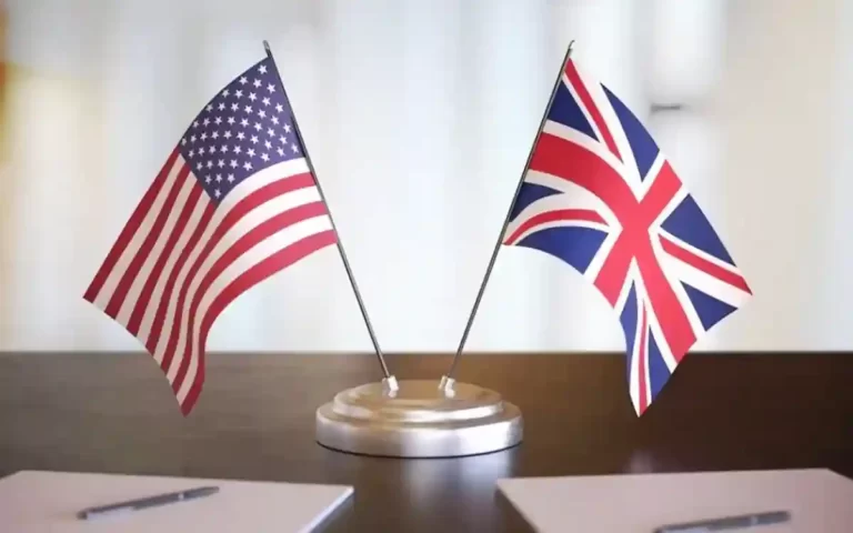 Flag of the United States and United Kingdom