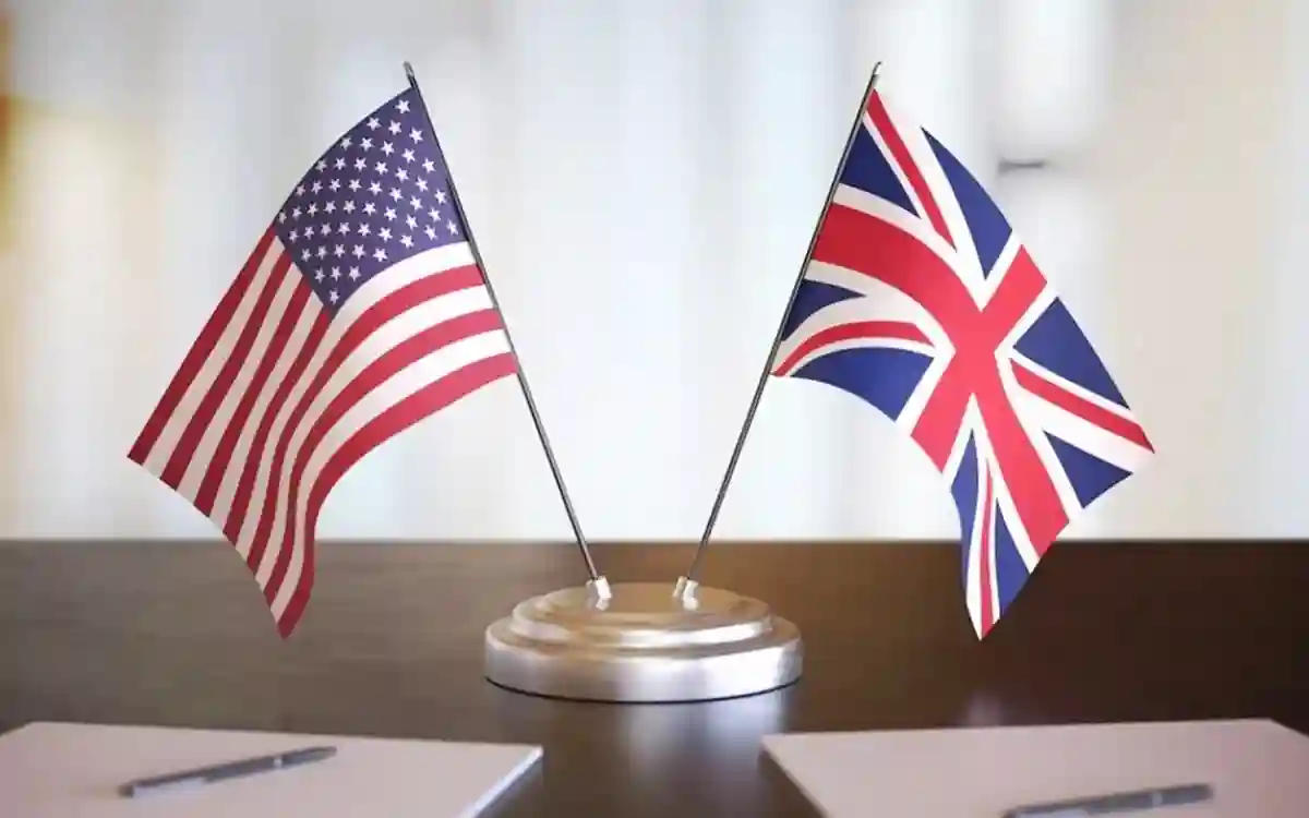 Flag of the United States and United Kingdom