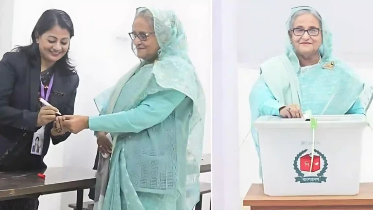 Sheikh Hasina voted