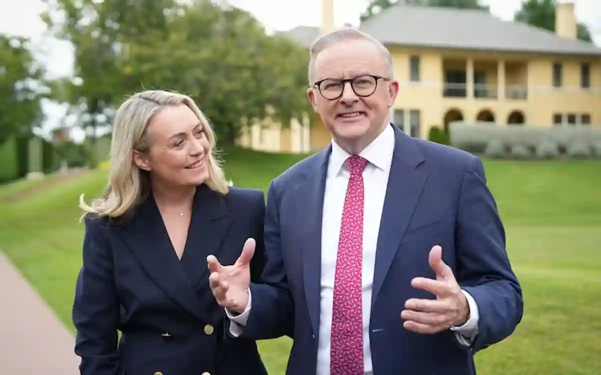 Anthony Albanese and Jodie Haydon