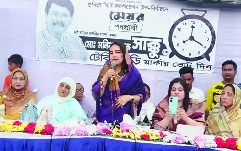 Check out the list of who bought land after 2008 Said Sakku's wife. His wife Afroza Jasmine Tikli is campaigning for Monirul Haque Sakku