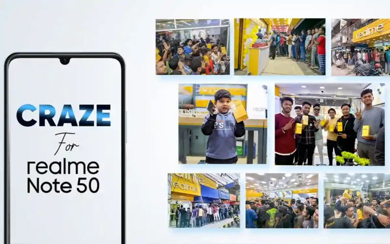 Customers flock to outlets to buy Realme Note 50