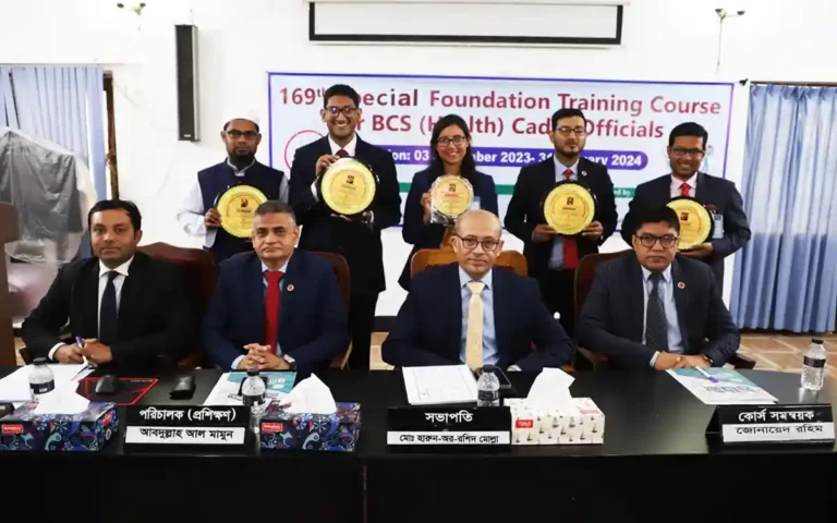 Finalization of BCS Health Cadre Officers Basic Training Course held at Bard, Cumilla
