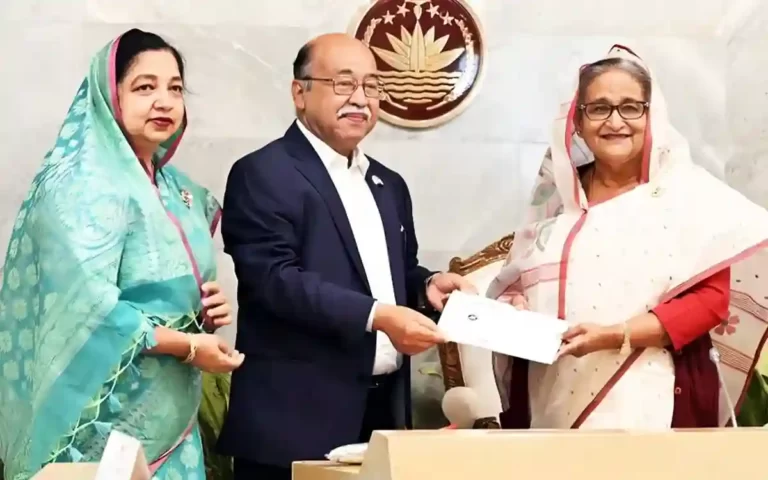 Handover of GI certificate of three products including Tangail sarees to the Prime Minister