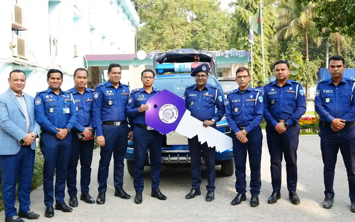 Handover of new double cabin pick up at Chandina Police Station, Cumilla