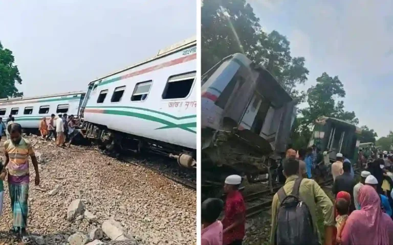 9 coaches derail in Cumilla, Finally after 14 hours train movement is normal
