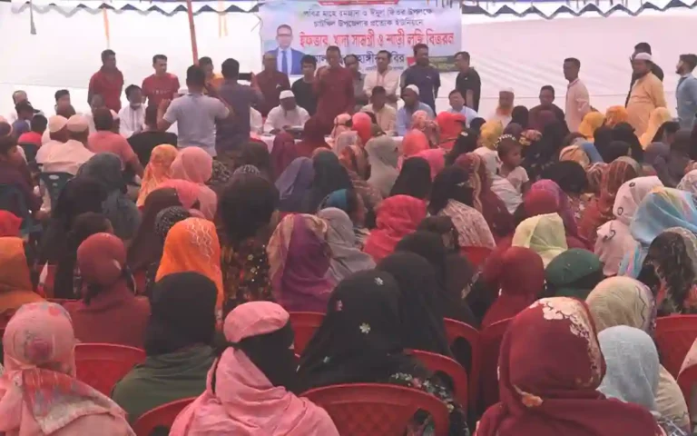 Distribution of food items and saree-lungi among 5 thousand families in Noakhali
