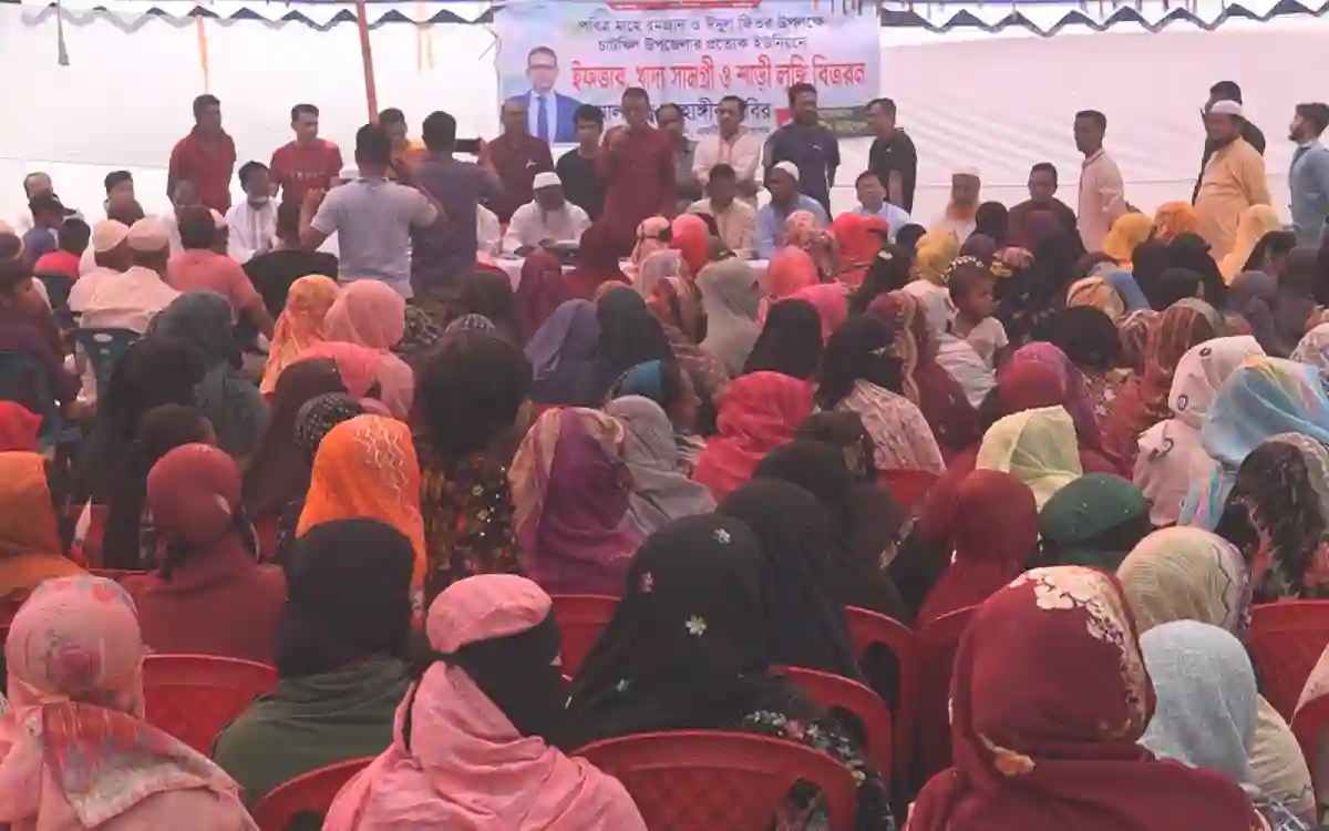 Distribution of food items and saree-lungi among 5 thousand families in Noakhali