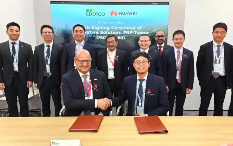 Huawei and EDOTCO are going to install the first fiberglass tower in the country