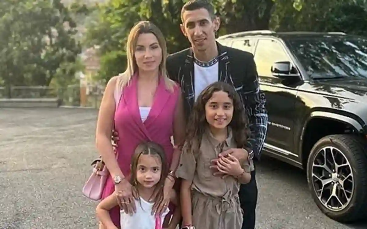 Angel Dí Maria and his family