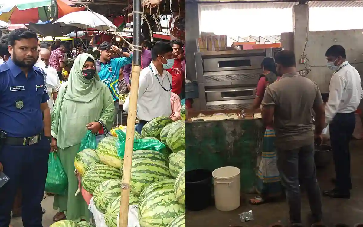 Cumilla's Swaganj market fined, spoiled food destroyed in consumer drive