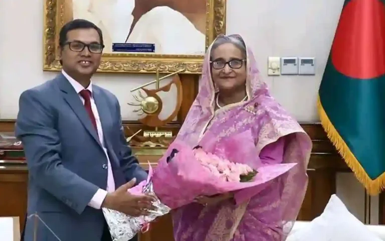 Courtesy meeting of Barishal University Vice-Chancellor with the Prime Minister