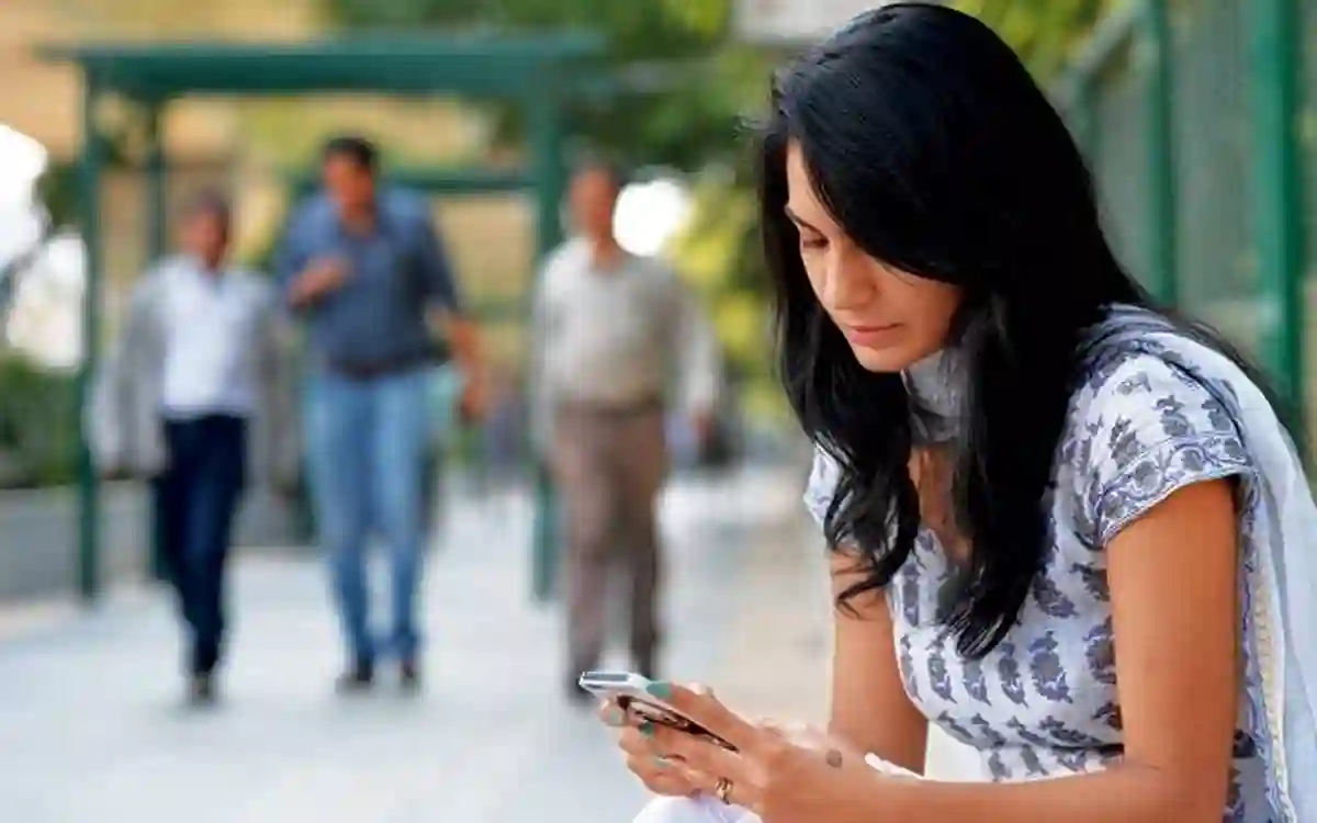 Woman Using Phone