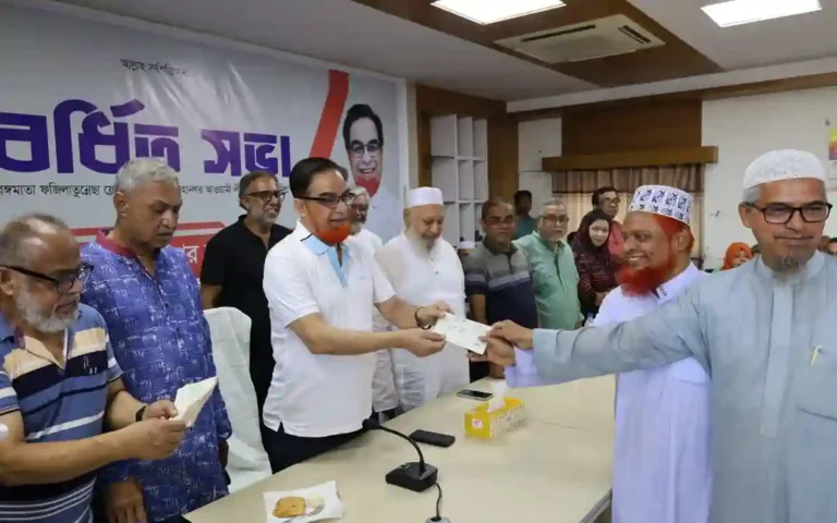 MP Bahar distributed a check of 1.5 crore for TR-Kabita and donation in Cumilla