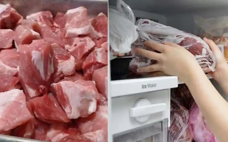 Storing meat in the refrigerator