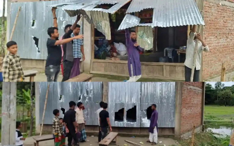 নোয়াখালীতে পুলিশের উপস্থিতিতে ব্যবসা প্রতিষ্ঠানে হামলা-ভাংচুর ও লুটপাটের অভিযোগ