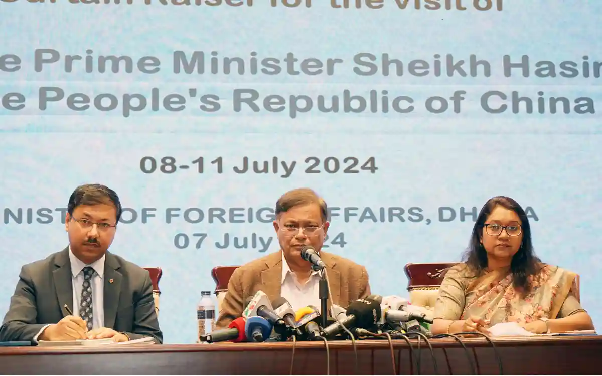 প্রধানমন্ত্রীর চীন সফরে ২০ সমঝোতা স্মারক স্বাক্ষরের সম্ভাবনা রয়েছে : পররাষ্ট্রমন্ত্রী