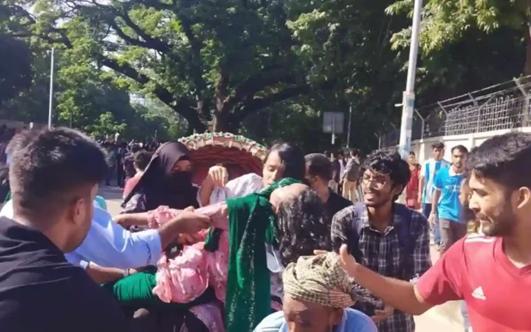 Clash of BCL with students protesting quota in Dhaka University