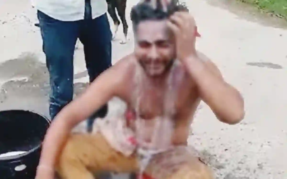 The husband married his wife to a foreign lover and bathed her in milk