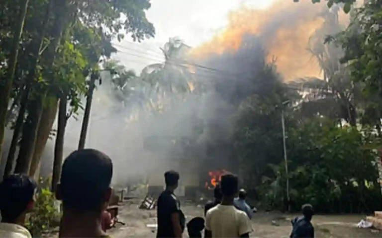 Rising Cumilla - Arson vandalized Obaidul Quader's house, A. League office on fire
