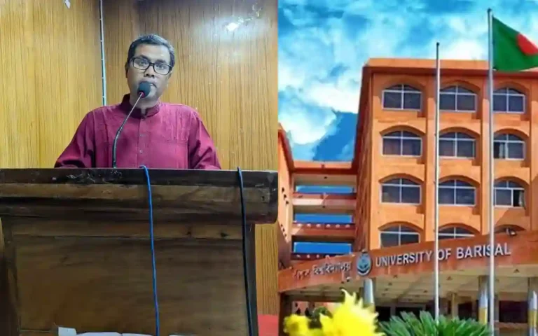 Rising Cumilla.Com - After banning politics in the university,Barisal University Vice-Chancellor freed himself from politics