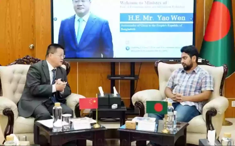 Rising Cumilla.Com - Interim government keen to take Bangladesh-China relations to new heights said Nahid Islam