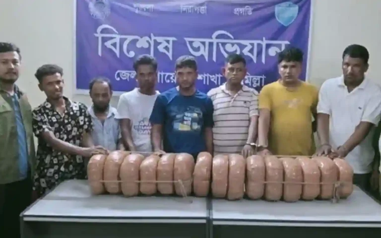 RisingCumilla.Com - 7 drug dealers arrested with 30 kg of ganja in Cumilla