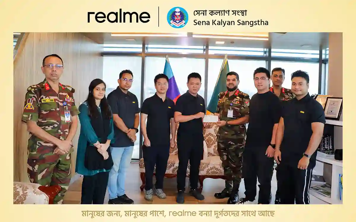 RisingCumilla.Com - Realme donates to army welfare organization to help flood victims