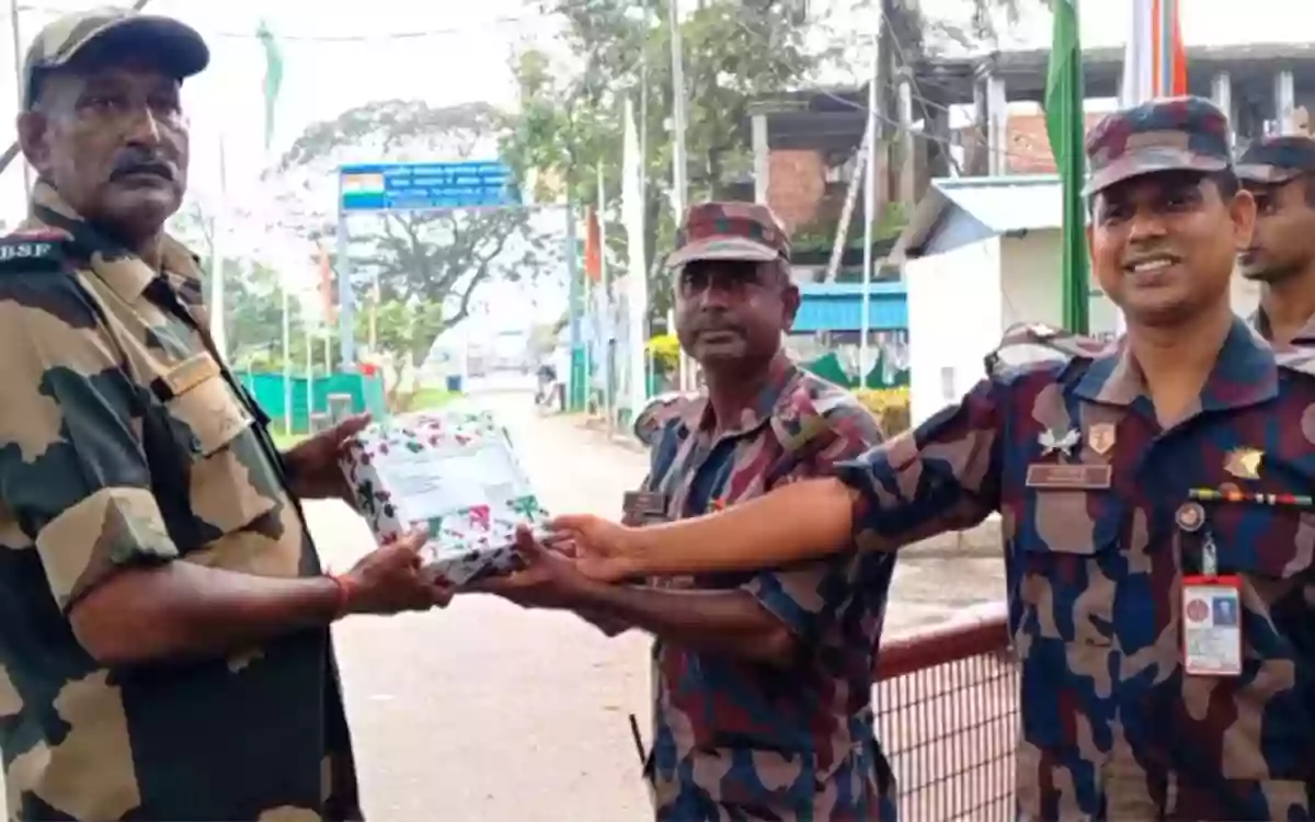 Rising Cumilla - BGB sweet gift to BSF on the occasion of Durga Puja