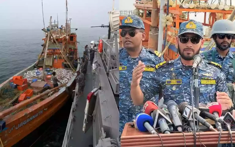 Rising Cumilla - Two fishing trawlers with 31 foreign fishermen were detained from the waters of Bangladesh